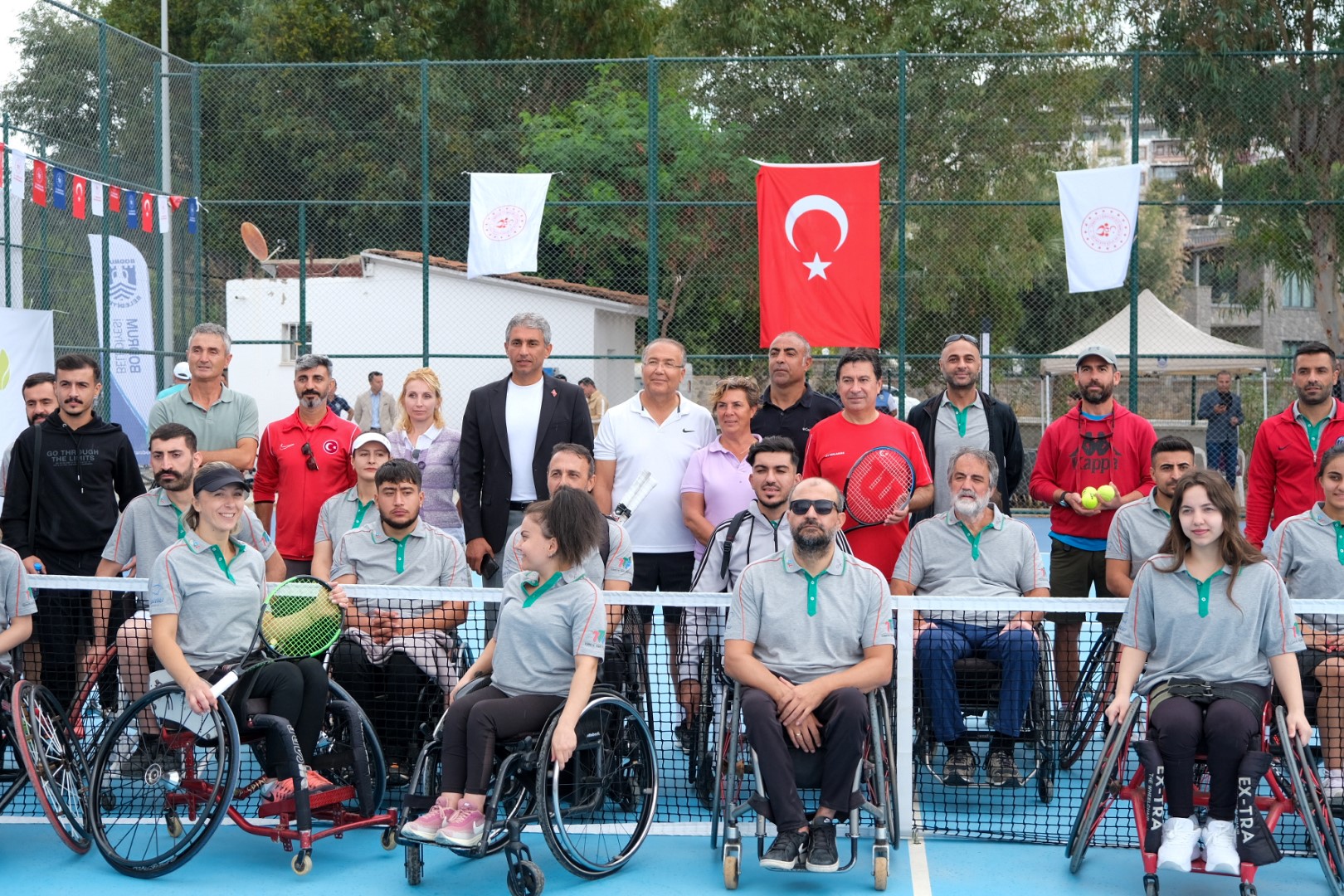 Bodrum Belediyesi Tekerlekli sandalye 100. yıl tenis turnuvası heyecanı