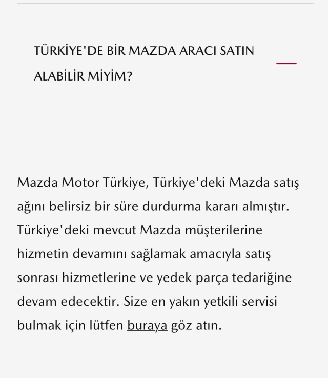 Otomotiv devi Mazda, Türkiye'den çekildi! Artık satış yapmayacaklar