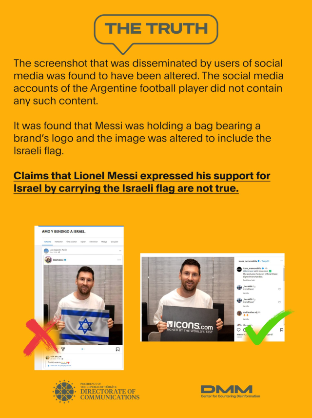 Messi, İsrail'e mi destek veriyor? İletişim Başkanlığı kanıtlarıyla iddiaya cevap verdi