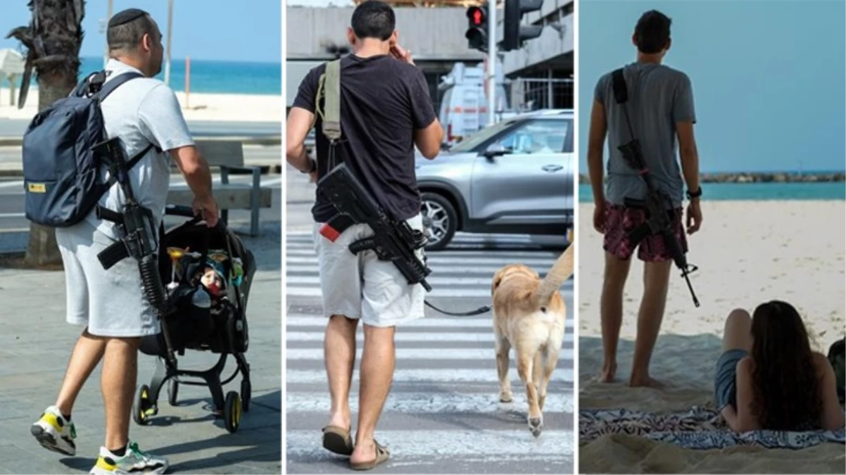 İsrail’de siviller silahlandı! Tel Aviv sokaklarında endişe verici manzaralar