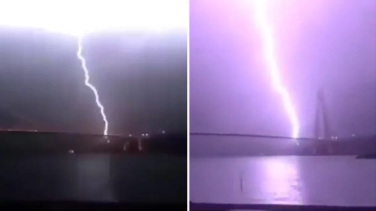 Yavuz Sultan Selim Köprüsü’ne yıldırım düştü