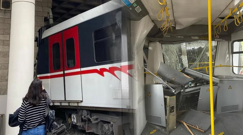 İzmir’de metro raydan çıktı