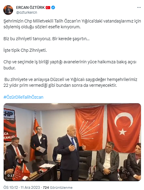 CHP'li vekilden skandal sözler! Başkan adayını överken, oy isteyeceği insanları gömdü