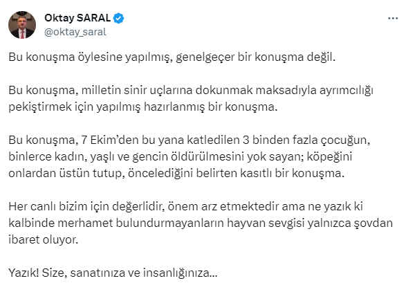 Ecem Erkek ödül töreninde hayvan hakları vurgusu yaptı! Sözleri Cumhurbaşkanı Başdanışmanı'nı bir hayli kızdırdı