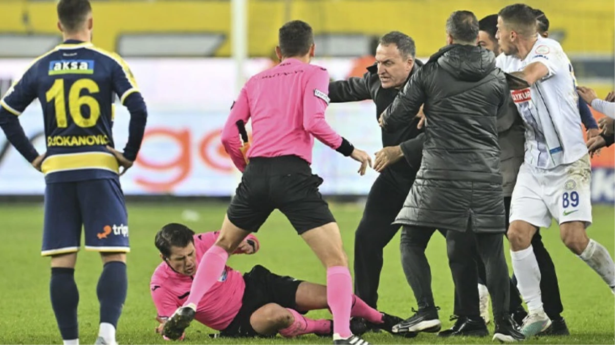 Yumruklanan hakemi ziyarete gelen Ankaragücü heyetine şok!