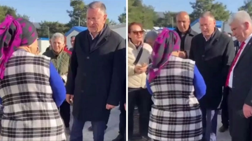 Depremzedeleri ziyarete giden Lütfü Savaş’a soğuk duş