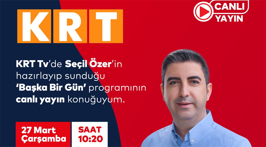 Gökhan Yüksel KRT TV’nin canlı yayın konuğu oluyor!