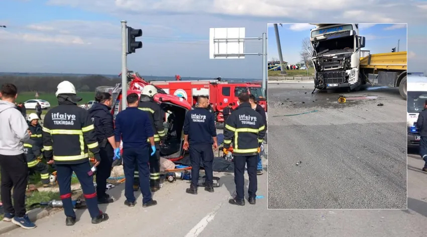 Tekirdağ’da tır ile minibüs çarpıştı: 5 ölü 10 yaralı