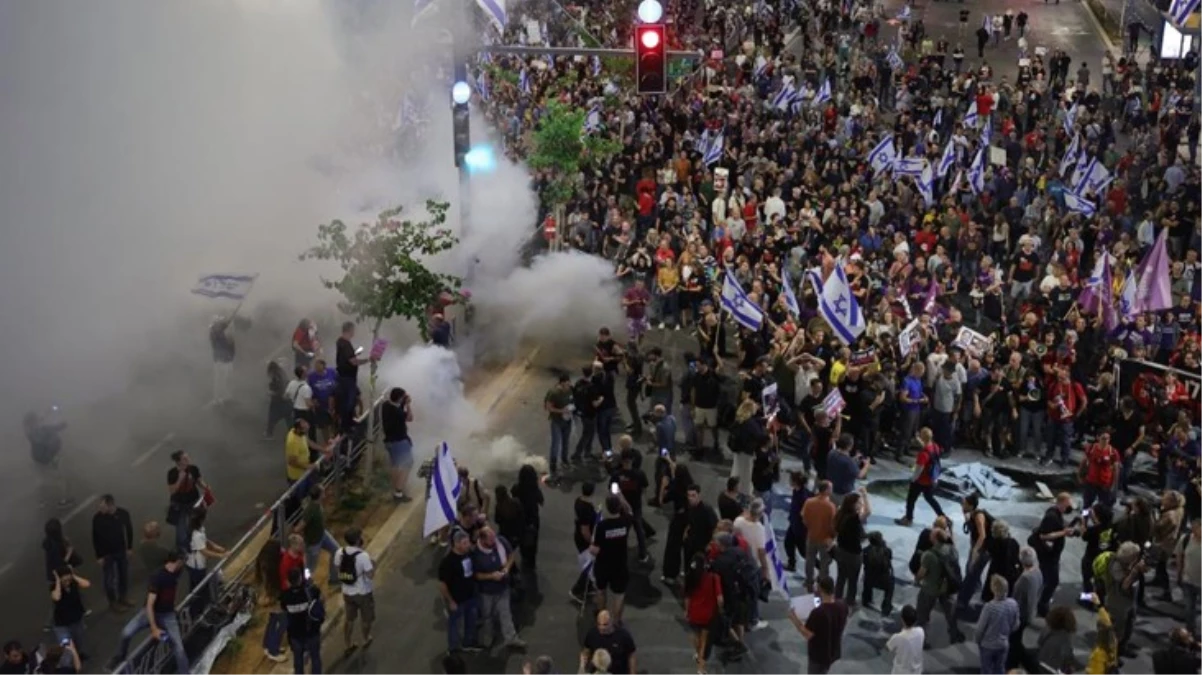 Tel Aviv sokakları karıştı halk polisle çatıştı