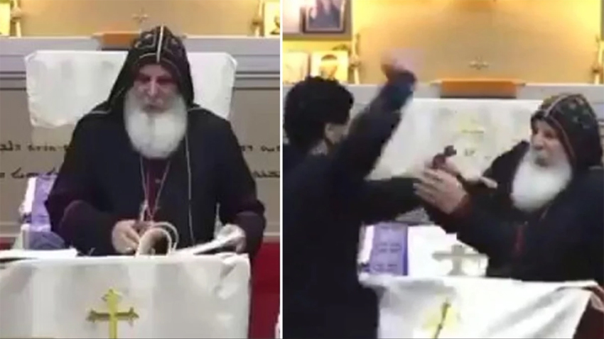 Bu kez törende vaaz veren piskoposu hedef aldılar