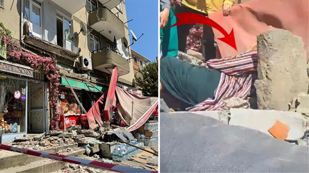 Kartal’da dairenin balkonu çöktü, bir kadın yaralandı