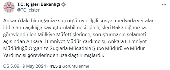 Ankara Emniyeti'nde Ayhan Bora Kaplan depremi! 3 üst düzey isim görevden uzaklaştırıldı