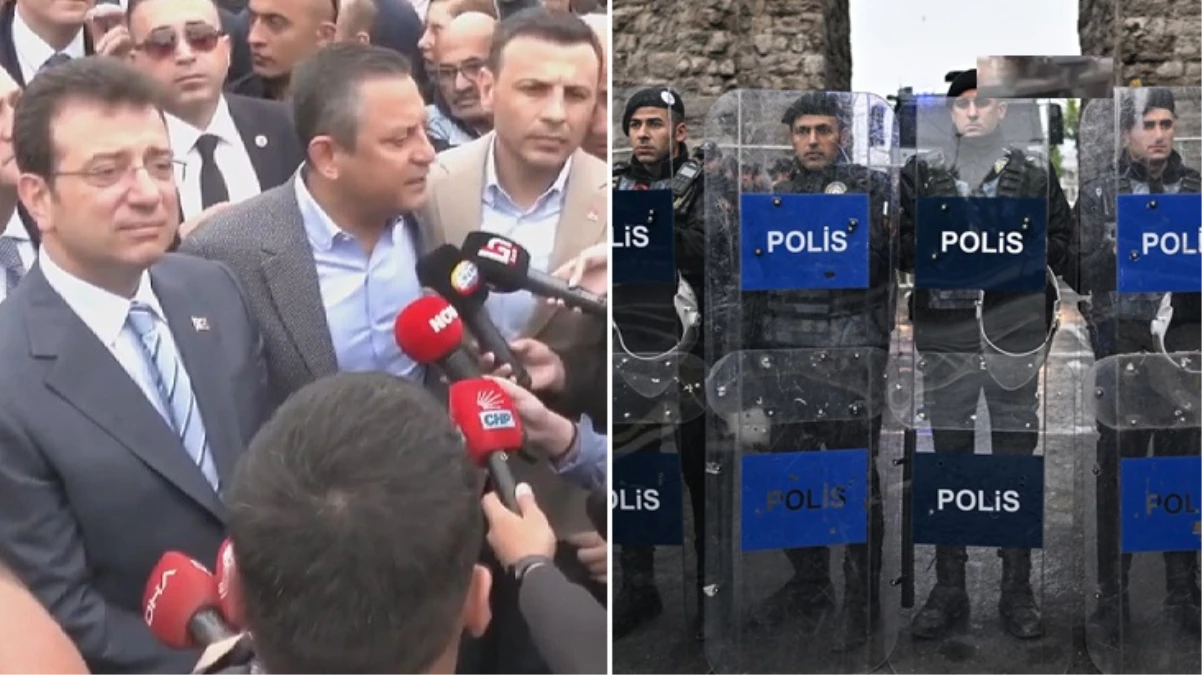 Özel ve İmamoğlu Taksim yürüyüşü için Saraçhane’de