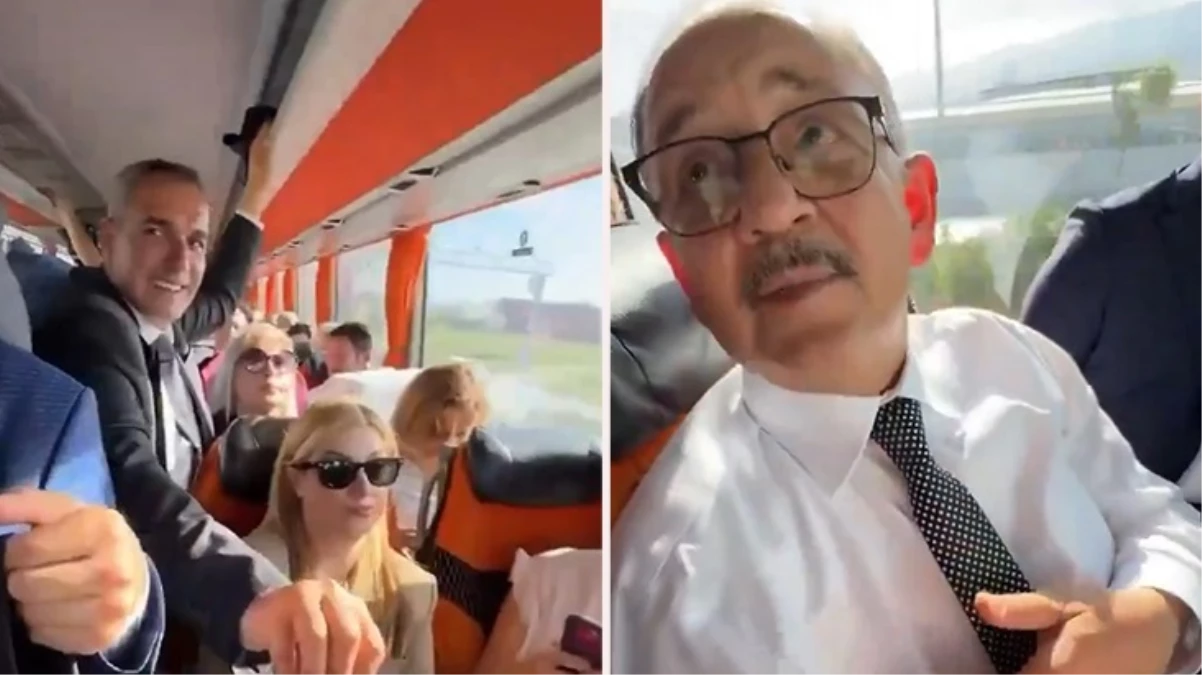 Bakan Özhaseki Hatay’a makam aracı yerine otobüsle gitti