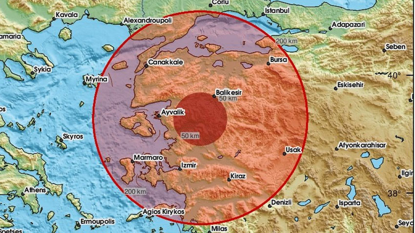 Sındırgı’da 4,2 büyüklüğünde deprem
