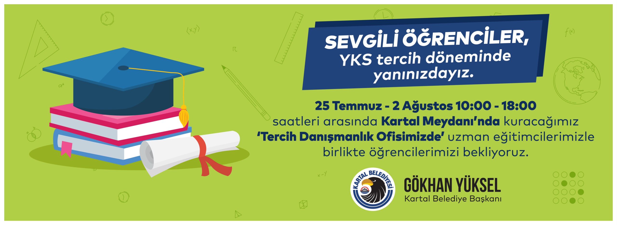 Kartal Belediyesi’nden üniversite adaylarına YKS tercih danışmanlığı