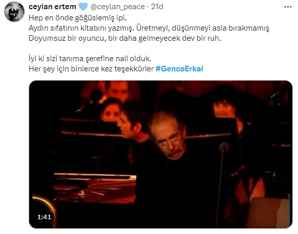 Sanat dünyası Genco Erkal'ın ölümüyle yasa boğuldu