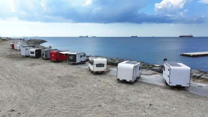 İstanbul sahillerinde karavan istilası!