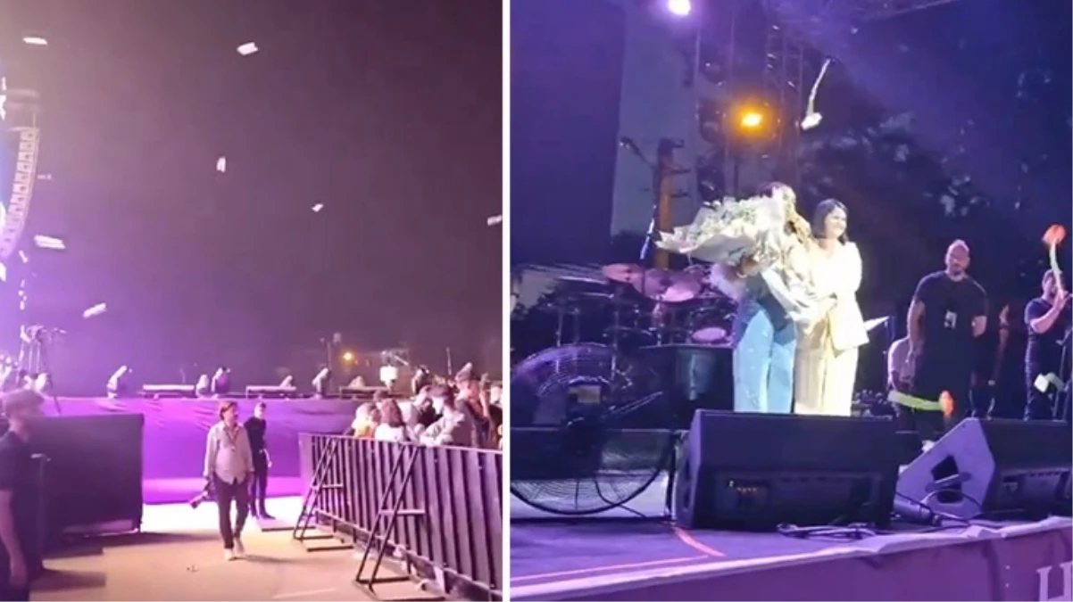 Şarkıcı Bengü’ye Edirne’de çiçek yağdı