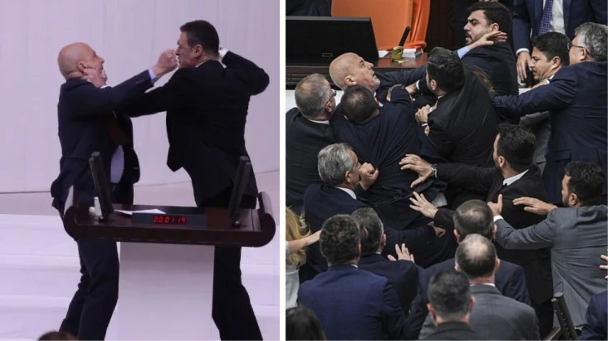 Meclis’teki yumruklu kavga dünya basınında