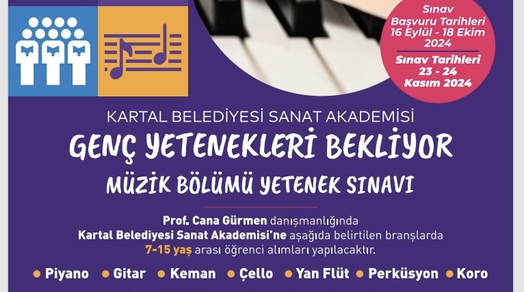 Kartal Belediyesi Sanat Akademisi genç yetenekleri bekliyor