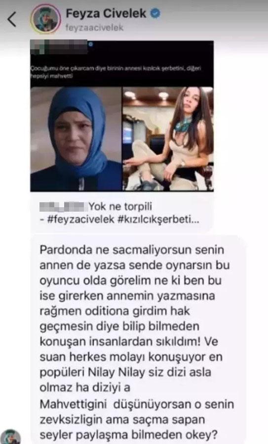 Senarist annesi torpil mi yaptı? Feyza Civelek küplere bindi