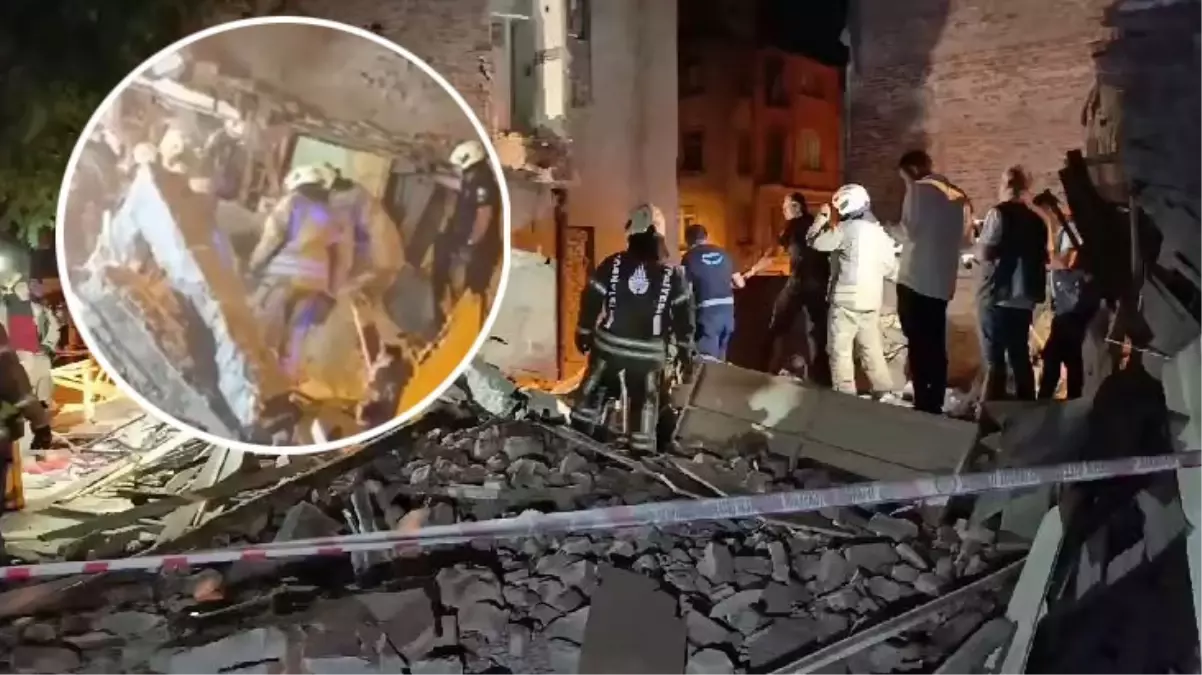 İstanbul’da 3 katlı bina çöktü!