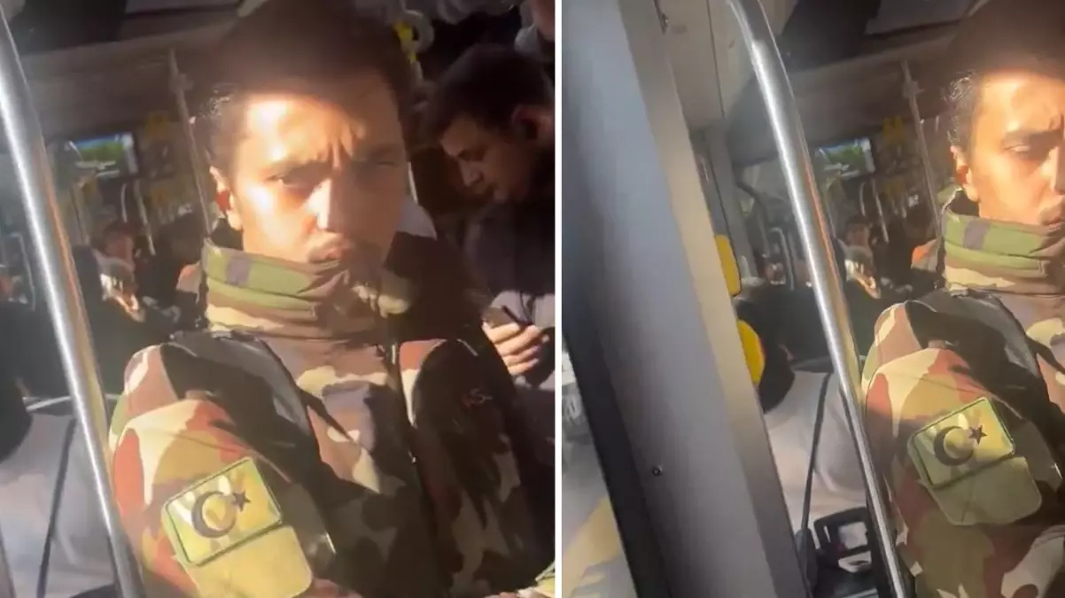 Askeri kamuflajla gezen şahsa sınırdışı