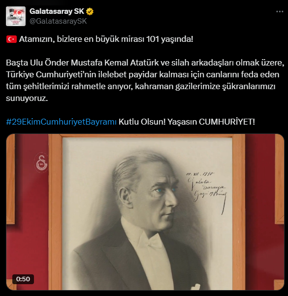 4 büyüklerden 29 Ekim Cumhuriyet Bayramı mesajı