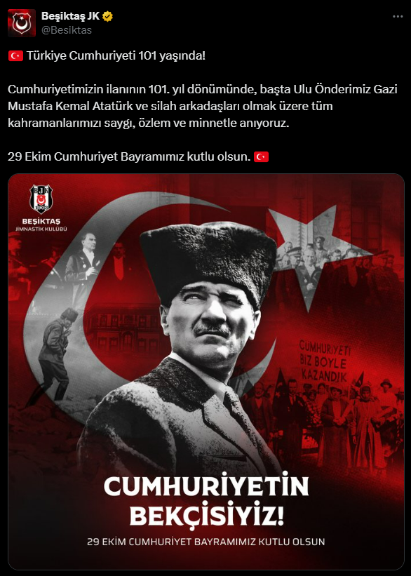 4 büyüklerden 29 Ekim Cumhuriyet Bayramı mesajı