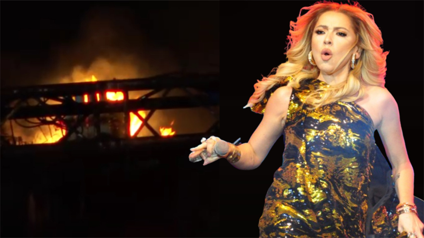 Hadise konserinde yangın paniği