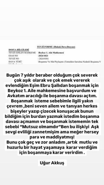 Ebru Şallı ile Uğur Akkuş boşanıyor: Meğer her şey paraymış