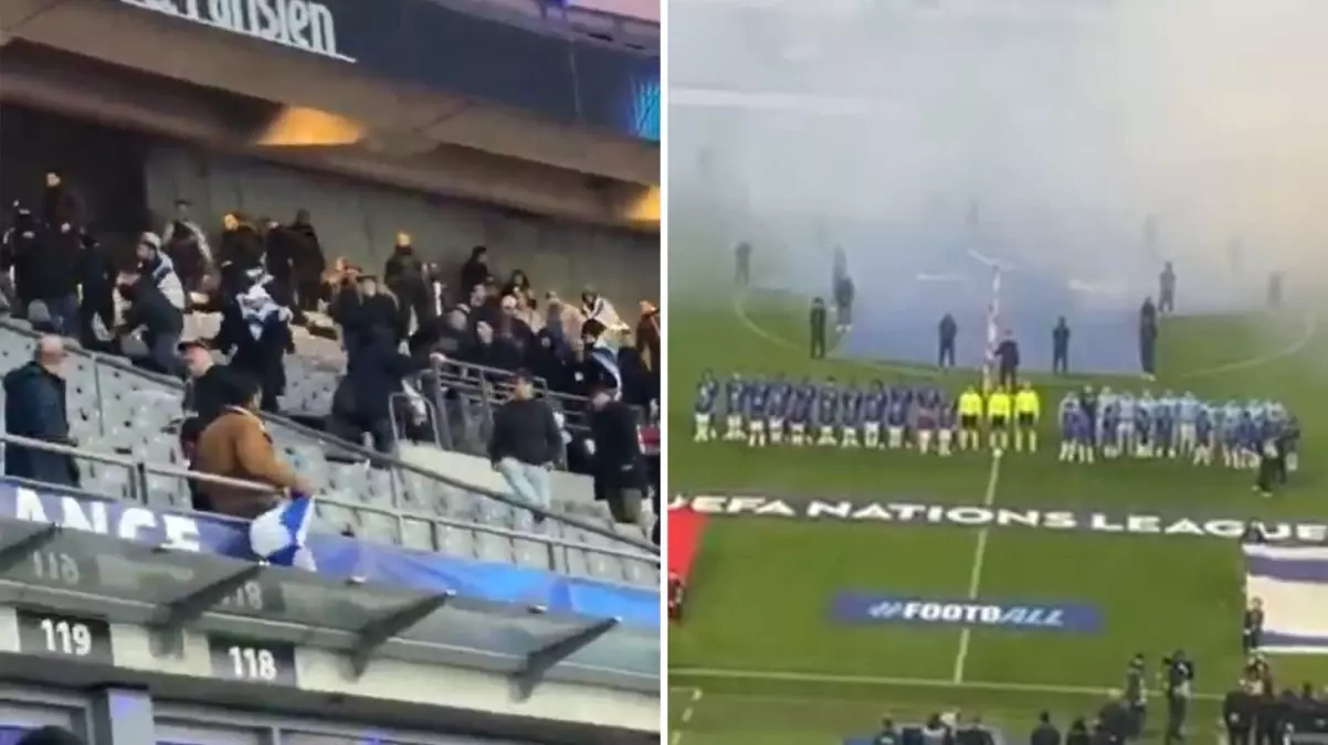 İsrail marşı çalınca tribünler karıştı