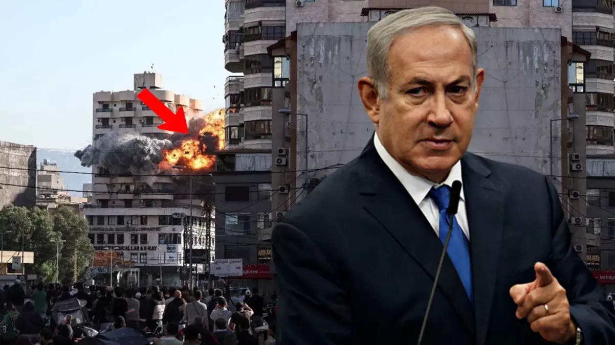 İsrail, Beyrut’ta bir binayı yerle bir etti!