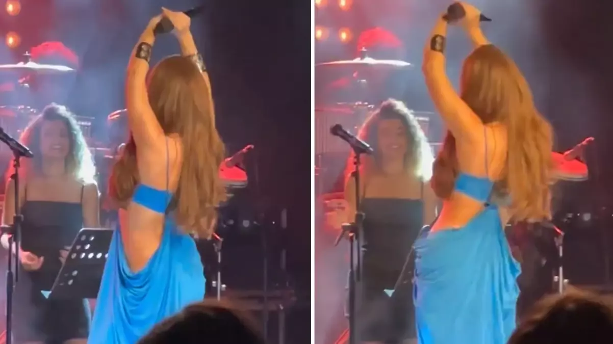 Simge Sağın bel dekoltesiyle gözleri şaşı etti