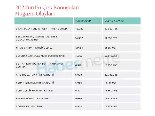 İşte 2024'ün en çok konuşulan magazin olayları