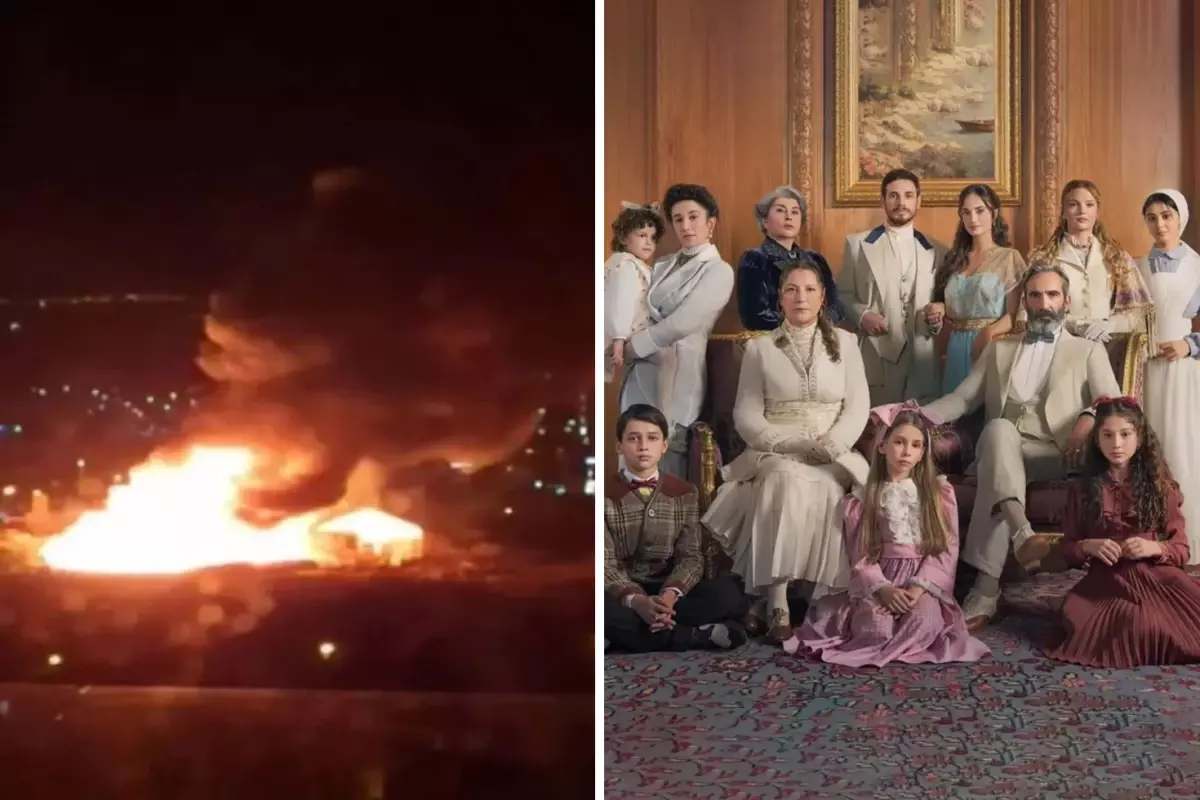 Şakir Paşa Ailesi dizisinin köşkü kül oldu!