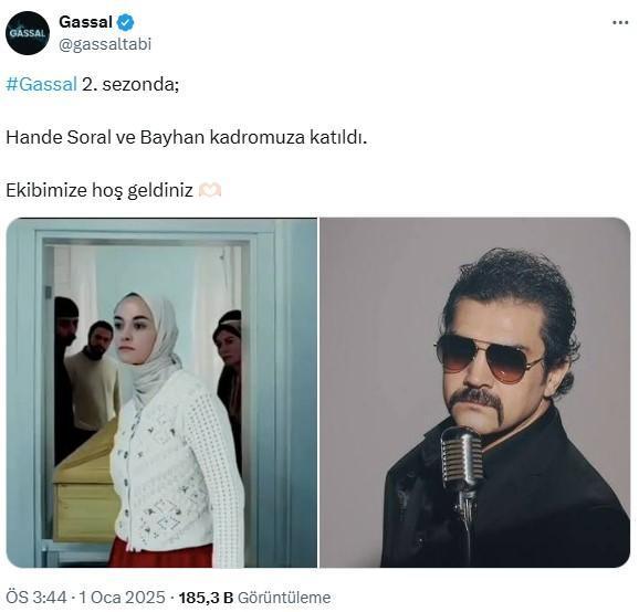 Şarkıcı Bayhan, Gassal'da oynayacak