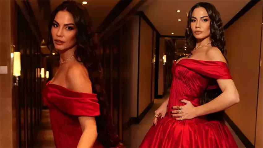 Demet Özdemir kırmızılar içinde!