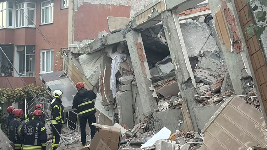 Gebze’de 6 katlı bina çöktü!