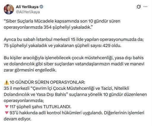 35 ilde siber suç operasyonu: 117 tutuklama