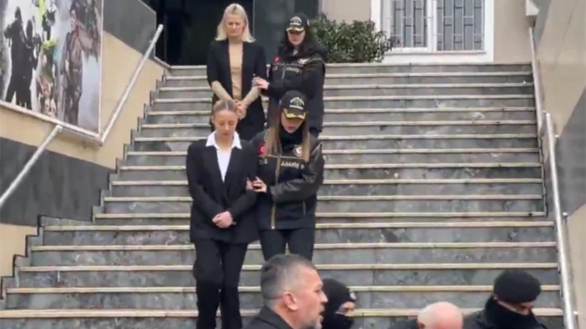 Gözaltındaki Aleyna Kalaycıoğlu ve annesi görüntülendi!