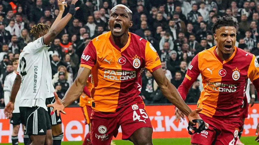 Galatasaray Beşiktaş’ı 10 kişiyle yendi