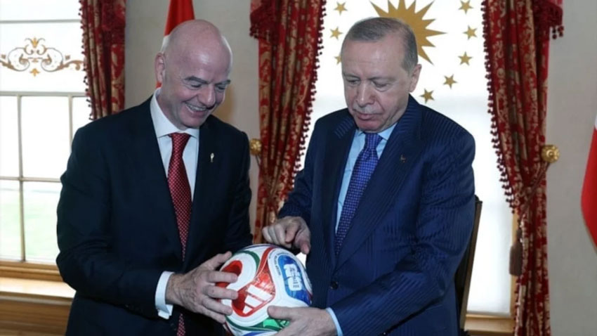 Cumhurbaşkanı Erdoğan Infantino’yu kabul etti