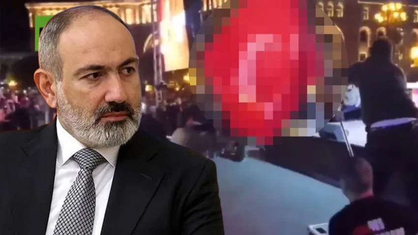 Ermenistan’da bayrağımıza alçak saldırı!