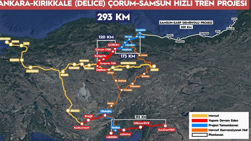 Samsun – Ankara arası 2.5 saate düşüyor