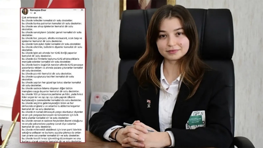 Rümeysa Eker’den skandal paylaşım