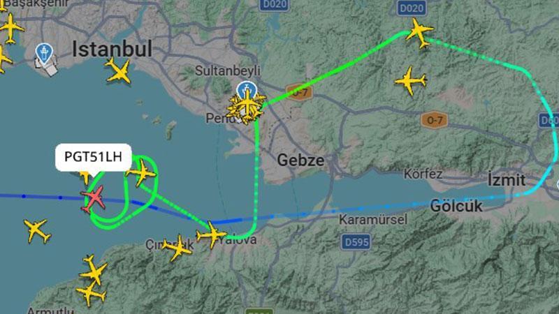 İstanbul’da  uçaklar fırtınada havada kaldı