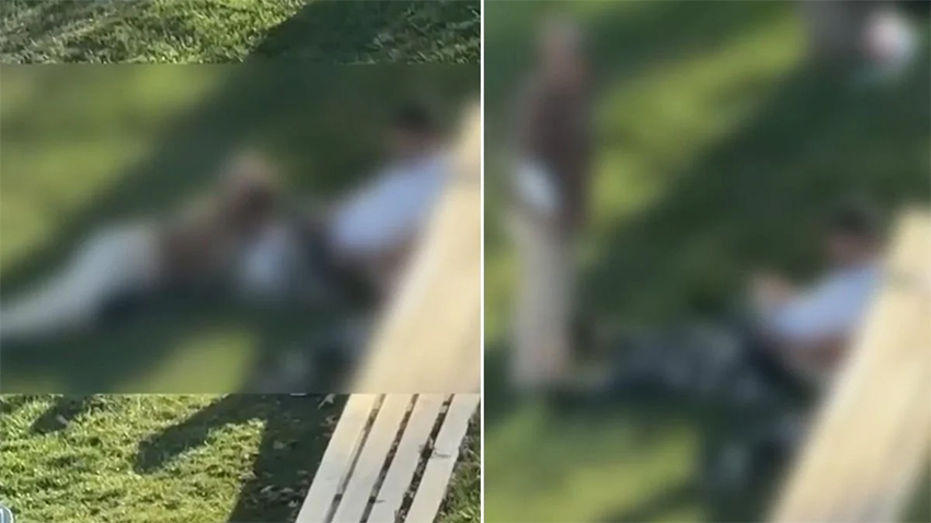Pendik’te parkta ahlaksız görüntüler!