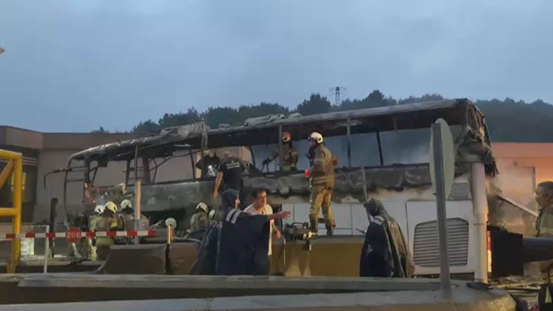 Eyüpsultan’da otobüs alev alev yandı: 2 ölü